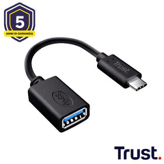 ADATTATORE DA USB-C (MASCHIO) A USB-A (FEMMINA) - TRUST CALYX - NERO