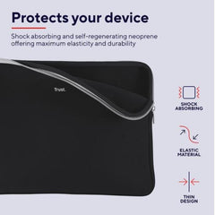 CUSTODIA/SLEEVE 11,6" MORBIDA PER LAPTOP/NOTEBOOK TRUST PRIMO - NERO