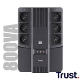 GRUPPO DI CONTINUITÀ (UPS) FORMATO POWERSTRIP 800VA CON 6 PRESE SCHUKO PROTETTE - TRUST MAXXON 800