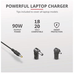 ALIMENTATORE/CARICABATTERIA ACER UNIVERSALE LAPTOP/NOTEBOOK 90W - TRUST MAXO - NERO