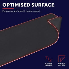 TAPPETINO/MOUSEPAD ILLUMINATO RGB - TRUST GXT764 MISURA 930x300 - NERO