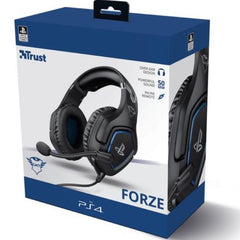 CUFFIE GAMING CABLATE JACK 3,5MM PLAYSTATION® CERTIFICATE, DRIVER 50MM - TRUST GXT488 FORZE NERO