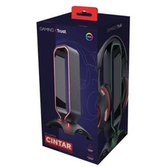 SUPPORTO PER CUFFIE RGB CON HUB USB - TRUST GXT 265 CINTAR - NERO