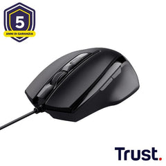 MOUSE CABLATO 160CM - 2400DPI - TRUST VOCA - NERO