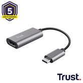 ADATTATORE DA USB-C (MASCHIO) A HDMI (FEMMINA) 4K 60HZ - 20CM - TRUST DALYX - ALLUMINIO