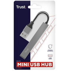 HUB USB A CON 4 PORTE USB-A 2.0 USB-A 2.0 A - TRUST HALYX - ALLUMINIO