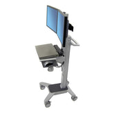 CARRELLO NEO-FLEX DOPPIO MONITOR (GRIGIO)