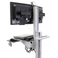 CARRELLO NEO-FLEX DOPPIO MONITOR (GRIGIO)