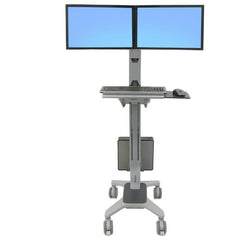 CARRELLO NEO-FLEX DOPPIO MONITOR (GRIGIO)