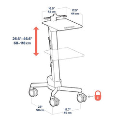 CARRELLO PER LAPTOP NEO-FLEX® (GRIGIO)