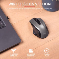 MOUSE ERGONOMICO WIRELESS - 2200DPI - TRUST NITO - NEROMOUSE ERGONOMICO WIRELESS - 2200DPI - TRUST NITO - NERO