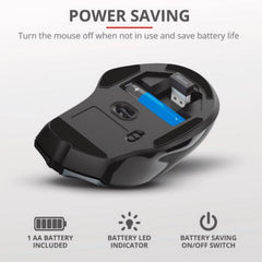 MOUSE ERGONOMICO WIRELESS - 2200DPI - TRUST NITO - NEROMOUSE ERGONOMICO WIRELESS - 2200DPI - TRUST NITO - NERO
