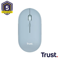 MOUSE WIRELESS RICARICABILE MULTICONNECT BT + WL 2,4GHZ ULTRASOTTILE SILENT - 1600DPI - TRUST PUCK - BLU