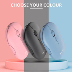MOUSE WIRELESS RICARICABILE MULTICONNECT BT + WL 2,4GHZ ULTRASOTTILE SILENT - 1600DPI - TRUST PUCK - BLU