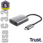 CARDREADER ULTRAVELOCE USB-C - TRUST DALYX ALLUMINIO
