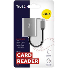 CARDREADER ULTRAVELOCE USB-C - TRUST DALYX ALLUMINIO