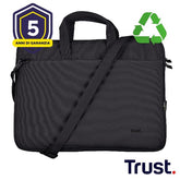 BORSA LAPTOP/NOTEBOOK FINO A 16" ECO - REALIZZATA CON PET RICICLATO - TRUST BOLOGNA NERO