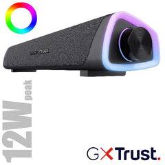 SOUNDBAR GAMING SPEAKERS 12W PICCO (6W RMS) ILLUMINATA RGB - TRUST GXT620 AXON - NERO