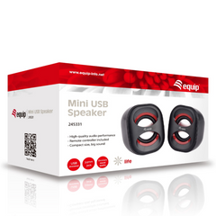 EQUIP – MINI USB SPEAKER 2.0, 6W, jack 3.5mm