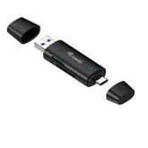 EQUIP - LETTORE DI SCHEDE USB 2 in 1, 5Gbps, SD, TF