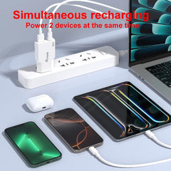 EQUIP - Caricabatterie GaN PD sottile USB a 2 porte da 20W, 1x USB-C + 1x USB-A