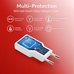 EQUIP - Caricabatterie GaN PD sottile da 30W con 2 porte USB, 1x USB-C + 1x USB-A