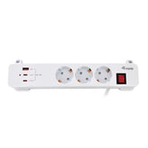 EQUIP - MULTIPRESA a morsetto a 3 uscite con 3 USB (2C + 1A)