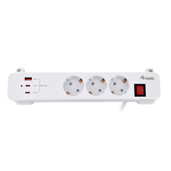 EQUIP - MULTIPRESA a morsetto a 3 uscite con 3 USB (2C + 1A)