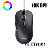 MOUSE GAMING RGB CABLATO ULTRA LEGGERO 10.000DPI, 6 PULSANTI PROGRAMMABILI, 80MLN DI CLIC - TRUST GXT 981 REDEX NERO