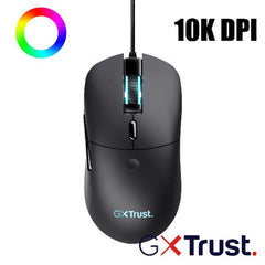 MOUSE GAMING RGB CABLATO ULTRA LEGGERO 10.000DPI, 6 PULSANTI PROGRAMMABILI, 80MLN DI CLIC - TRUST GXT 981 REDEX NERO
