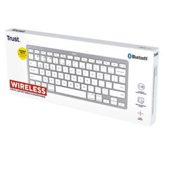 TASTIERA WIRELESS BLUETOOTH MULTICONNECT 3 BT - LAYOUT ITALIANO - TRUST BASICS - ARGENTO/BIANCO