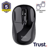 MOUSE WIRELESS - 1600DPI - TRUST BASIC NERO