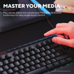 TASTIERA GAMING CABLATA RGB - PLASTICA RICICLATA 78% - LAYOUT ITALIANO - TRUST GXT 836 EVOCX - NERO