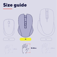 MOUSE ERGONOMICO WIRELESS RICARICABILE - 5000DPI - PLASTICA RICICLATA 50% - TRUST FYDA - NERO