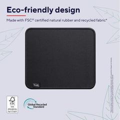 TAPPETINO/MOUSEPAD 250x210 REALIZZATO CON MATERIALI RICICLATI – TRUST BOYE - LAVABILE - NERO