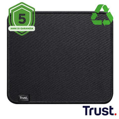 TAPPETINO/MOUSEPAD 250x210 REALIZZATO CON MATERIALI RICICLATI – TRUST BOYE - LAVABILE - NERO