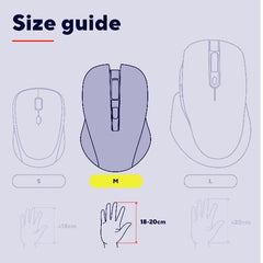 MOUSE WIRELESS RICARICABILE MULTICONNECT BT + WL 2,4GHZ SILENZIOSO - SCROLL ORIZZONTALE - 3200DPI - PLASTICA RICICLATA 60% - TRUST OZAA+ NERO