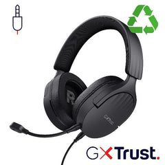 CUFFIE GAMING CABLATE JACK 3,5MM MULTIPIATTAFORMA, OVER-EAR, DRIVER 50MM - PLASTICA RICICLATA 85% - TRUST GXT489 FAYZO NERO