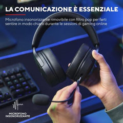 CUFFIE GAMING RGB CABLATE USB 7.1, MICROFONO STACCABILE CON RIDUZIONE DEL RUMORE, DRIVER 50MM - PLASTICA RICICLATA 85% - TRUST GXT490 FAYZO NERO