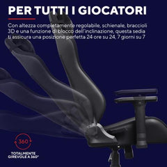 SEDIA GAMING REALIZZATA CON MATERIALI SOSTENIBILI - TRUST GXT 714 RUYA NERO