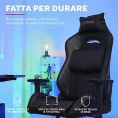 SEDIA GAMING REALIZZATA CON MATERIALI SOSTENIBILI - TRUST GXT 714 RUYA NERO