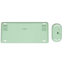 KIT DESK SET TASTIERA E MOUSE WIRELESS RICARICABILI MULTICONNECT 2 BT + 1 WL 2,4GHZ - PLASTICA RICICLATA 51% - LAYOUT ITALIANO - TRUST LYRA VERDE