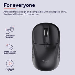 MOUSE WIRELESS BLUETOOTH® - 1600DPI - TRUST PRIMO BT - NERO