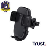 SUPPORTO/HOLDER PER TELEFONO CON MONTAGGIO ALLA VENTOLA DELL’ARIA - TRUST RUNO - NERO