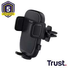 SUPPORTO/HOLDER PER TELEFONO CON MONTAGGIO ALLA VENTOLA DELL’ARIA - TRUST RUNO - NERO