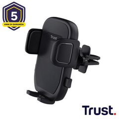 SUPPORTO/HOLDER PER TELEFONO CON MONTAGGIO ALLA VENTOLA DELL’ARIA - TRUST RUNO - NERO