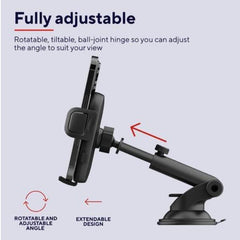 SUPPORTO/HOLDER PER TELEFONO CON MONTAGGIO AL PARABREZZA - TRUST RUNO - NERO