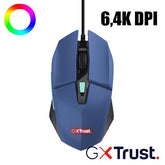 MOUSE GAMING ILLUMINATO CABLATO 6.400DPI ACELLERAZIONE 20G - TRUST GXT109B FELOX BLU