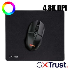 SET MOUSE DA GAMING ILLUMINATO RGB + TAPPETINO - TRUST GXT 112 FELOX - NERO
