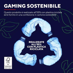 MOUSE GAMING RGB WIRELESS RICARICABILE 25.600DPI, ACELLERAZIONE 50G, AUTONOMIA 94H, POLLING 1000HZ, 80MLN CLIC - PLASTICA RICICLATA 55% - TRUST GXT927 REDEX+ NERO